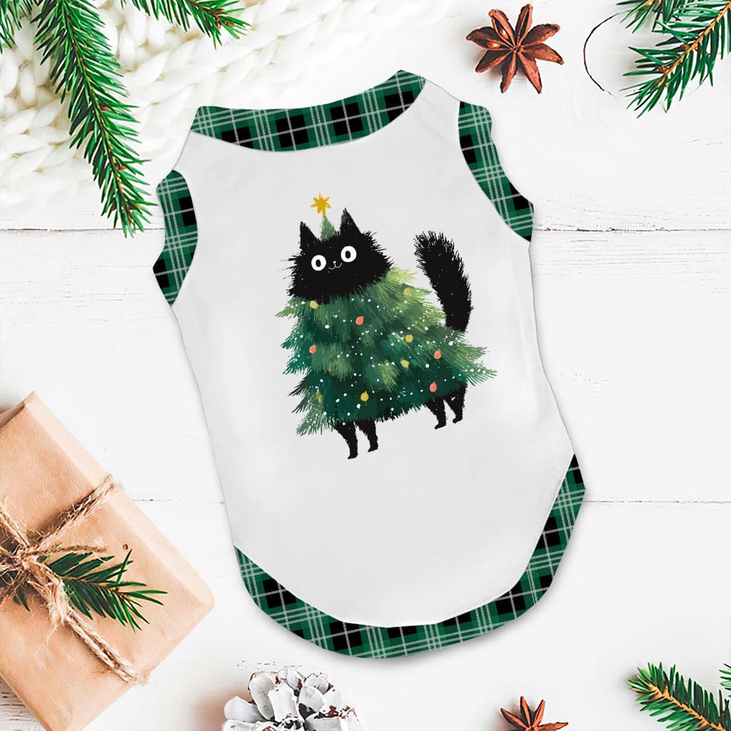 Cute Black Cat Christmas Tree Family Xmas Pajamas Sets 8