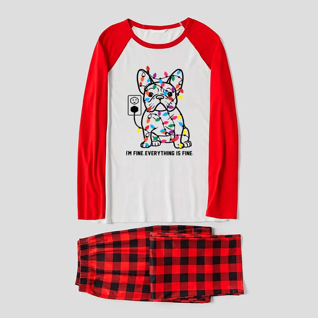 Funny French Bulldog Matching Family Christmas Jammies 6