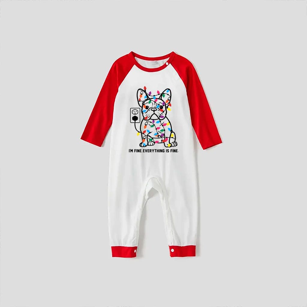 Funny French Bulldog Matching Family Christmas Jammies 7