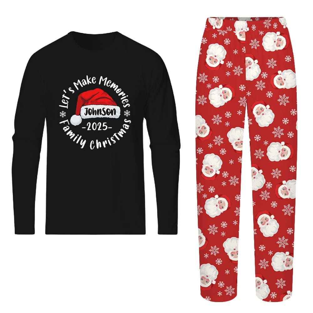 Make Memories Together Christmas Pajamas With Name 1
