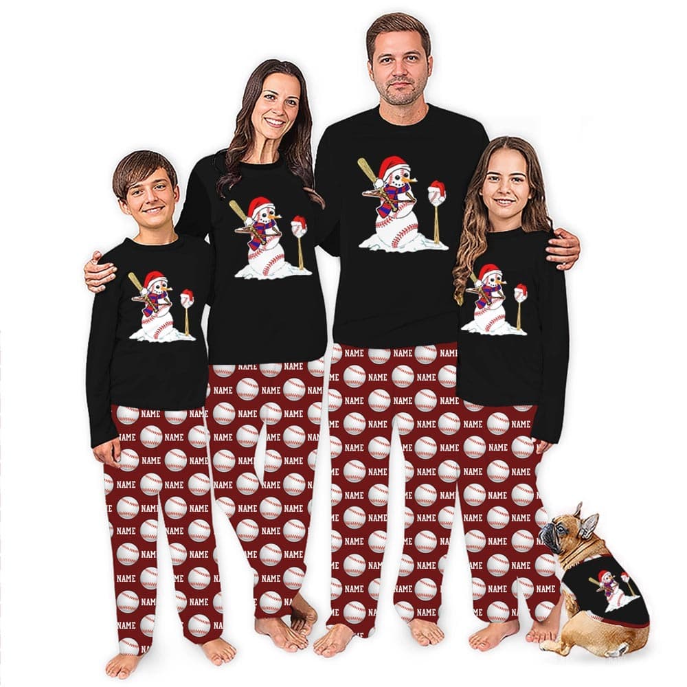 Baseball Family Christmas Pajamas