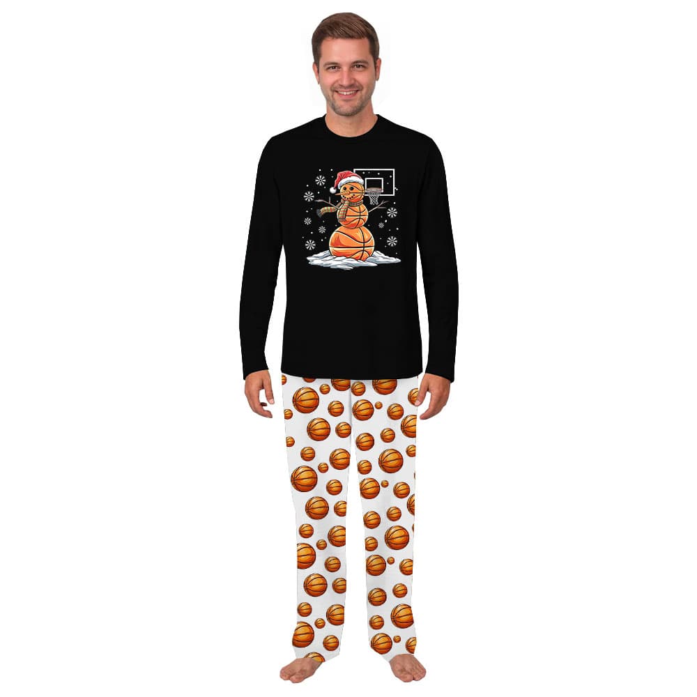 Unique Basketball Snowman Christmas Pajamas Sets 1