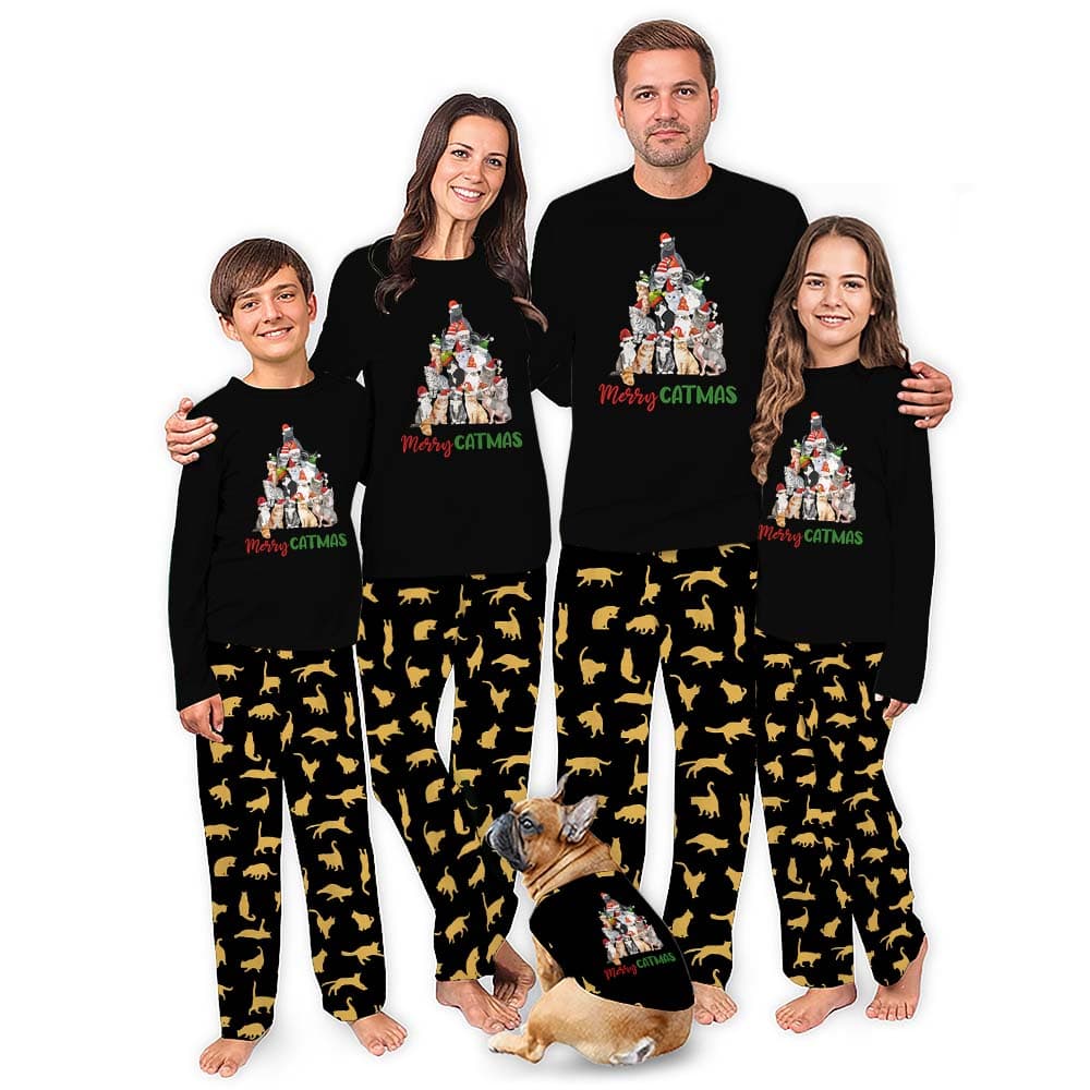 Merry Catmas Pajamas Christmas Tree Edition With Plus Size 3