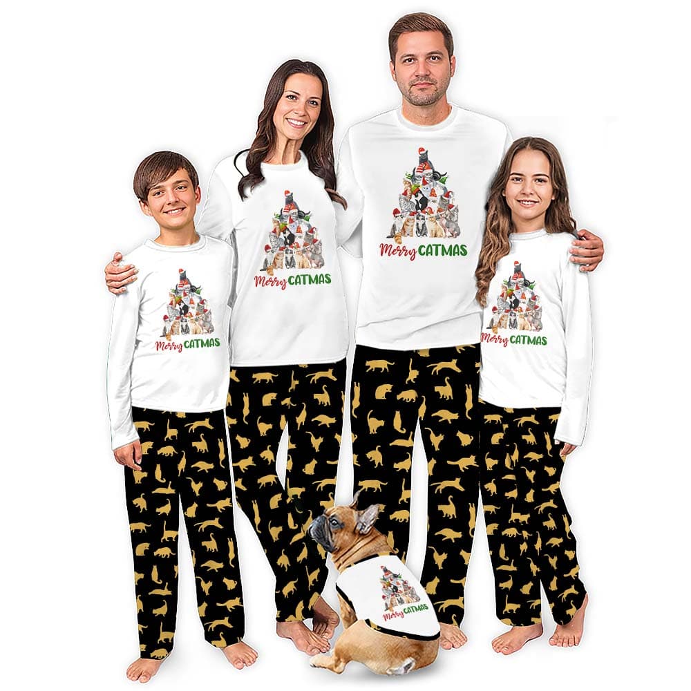 Merry Catmas Pajamas Christmas Tree Edition With Plus Size 0